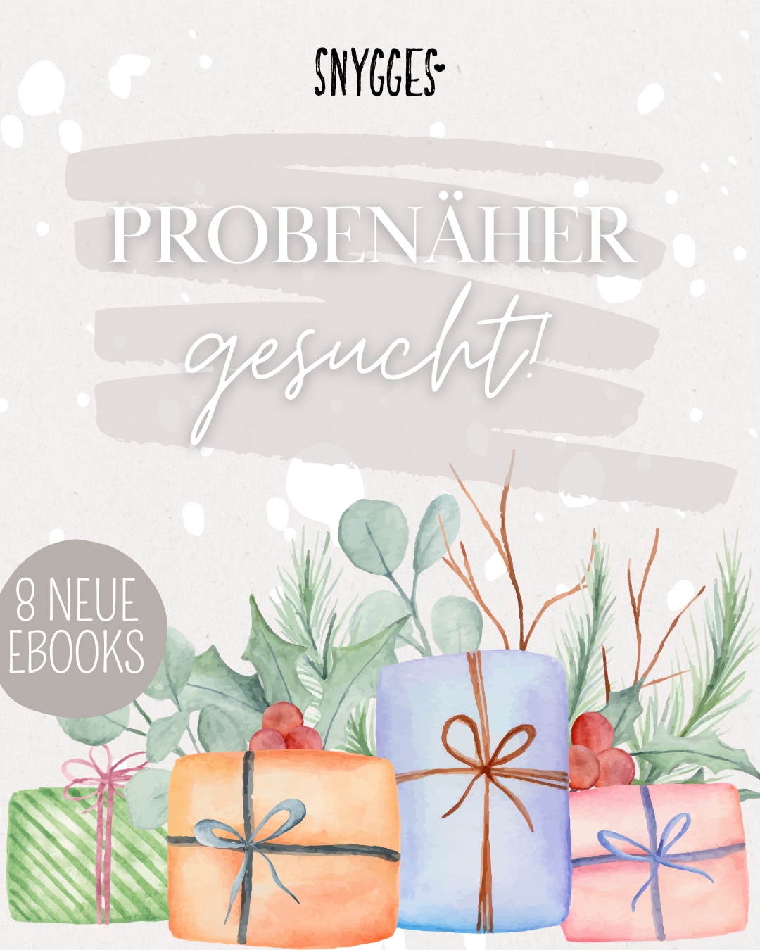 Für meinen Adventskalender HEIMLICHKEITEN IM ADVENT suche ich motivierte Näherinnen, die die Schnittmuster vor der Veröffentlichung testen, Feedback geben und ansprechende Fotos machen. Bewirb dich gern unter meinem Beitrag auf Instagram!