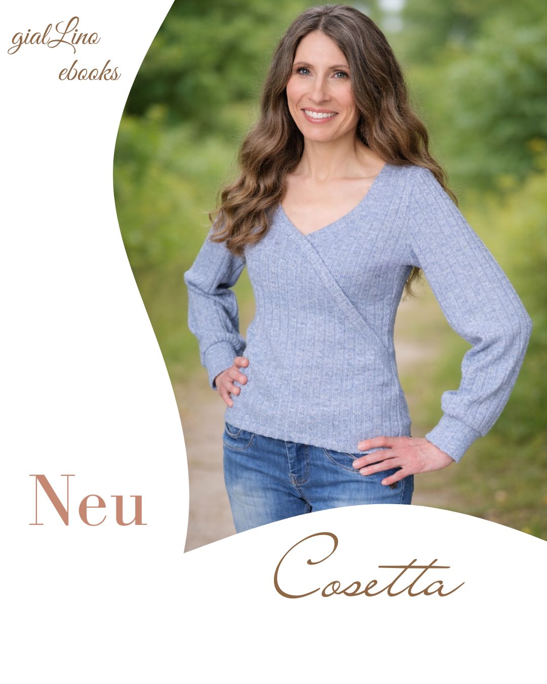 👉 Cosetta – femininer Strickpulli mit Wickeloptik ✂️