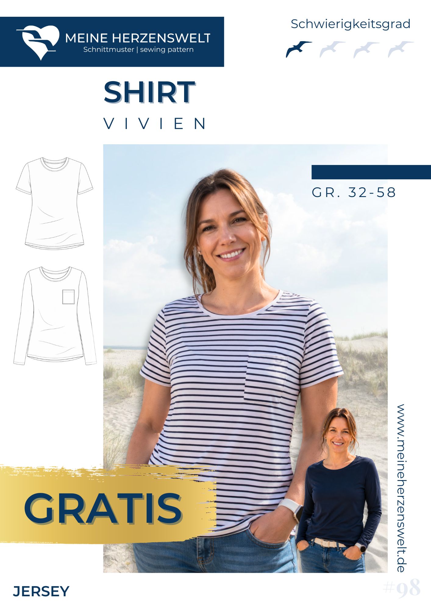 Hol dir dein kostenloses T-Shirt-Schnittmuster