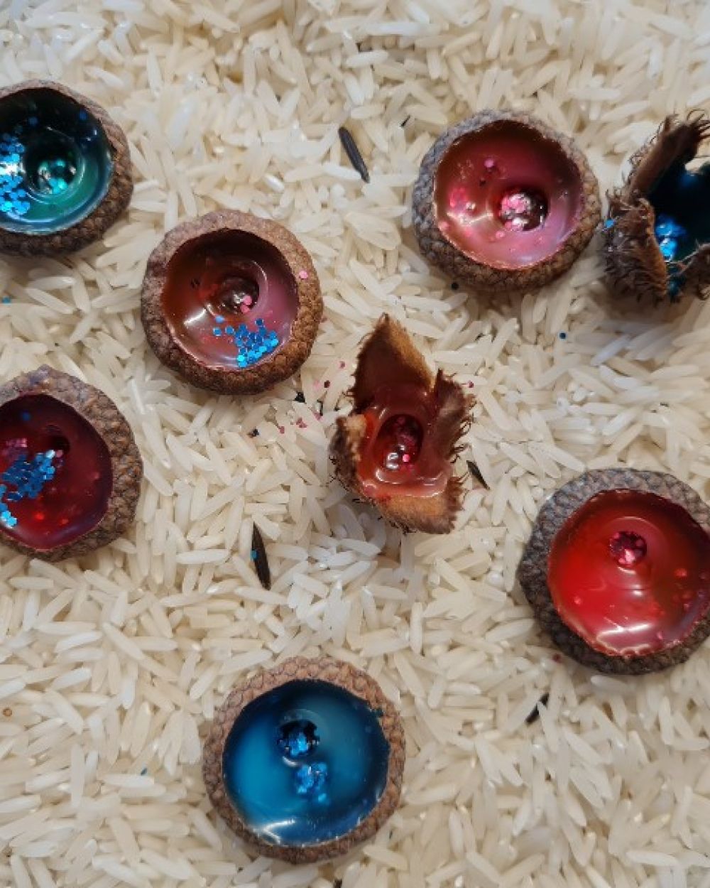 Bastel-Idee für den Herbst: Eichel-Diamanten!