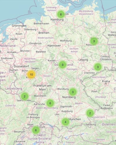 Standorte der DIY Designerinnen - Finde Gleichgesinnte in deiner Nähe oder aus deiner Region