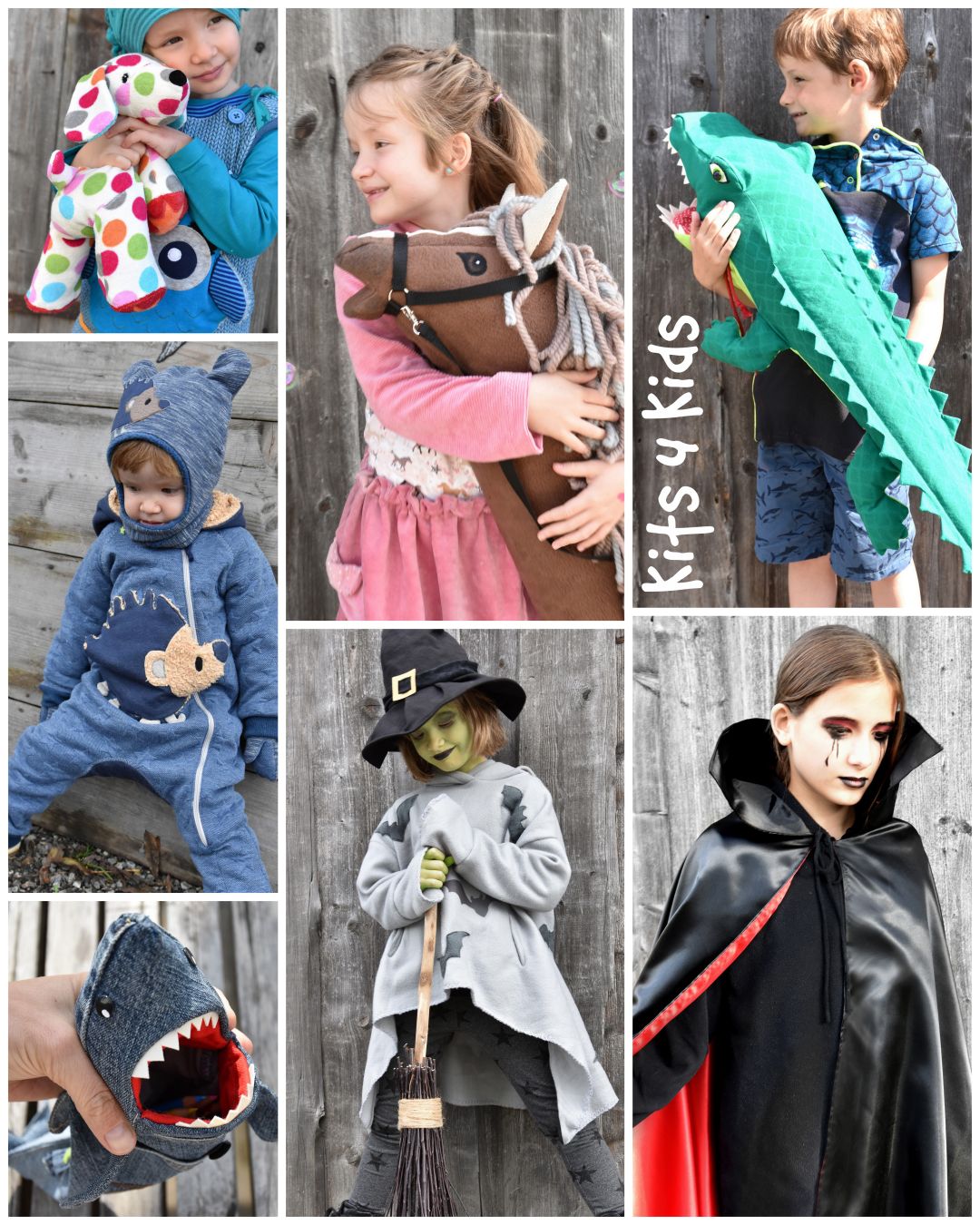 Bei Kits4Kids findest du BESONDERE Schnittmuster für allerlei Tierisches, Taschen, Schultüten, Kostüme und manches geniale Kleidungsstück. Auch Plottersüchtige werden hier fündig.<br />
<br />
Mit selbstgemachten Unikaten Kinderaugen zum Leuchten zu bringen, das ist für mich das größte Glück. Ich liebe es meine Ideen mit dir zu teilen und mit detailreich gestalteten eBooks und Workshops auch dir zu diesem Glücksgefühl zu verhelfen.<br />
<br />
Denn Nähen ist wie Zaubern können, nur krasser!