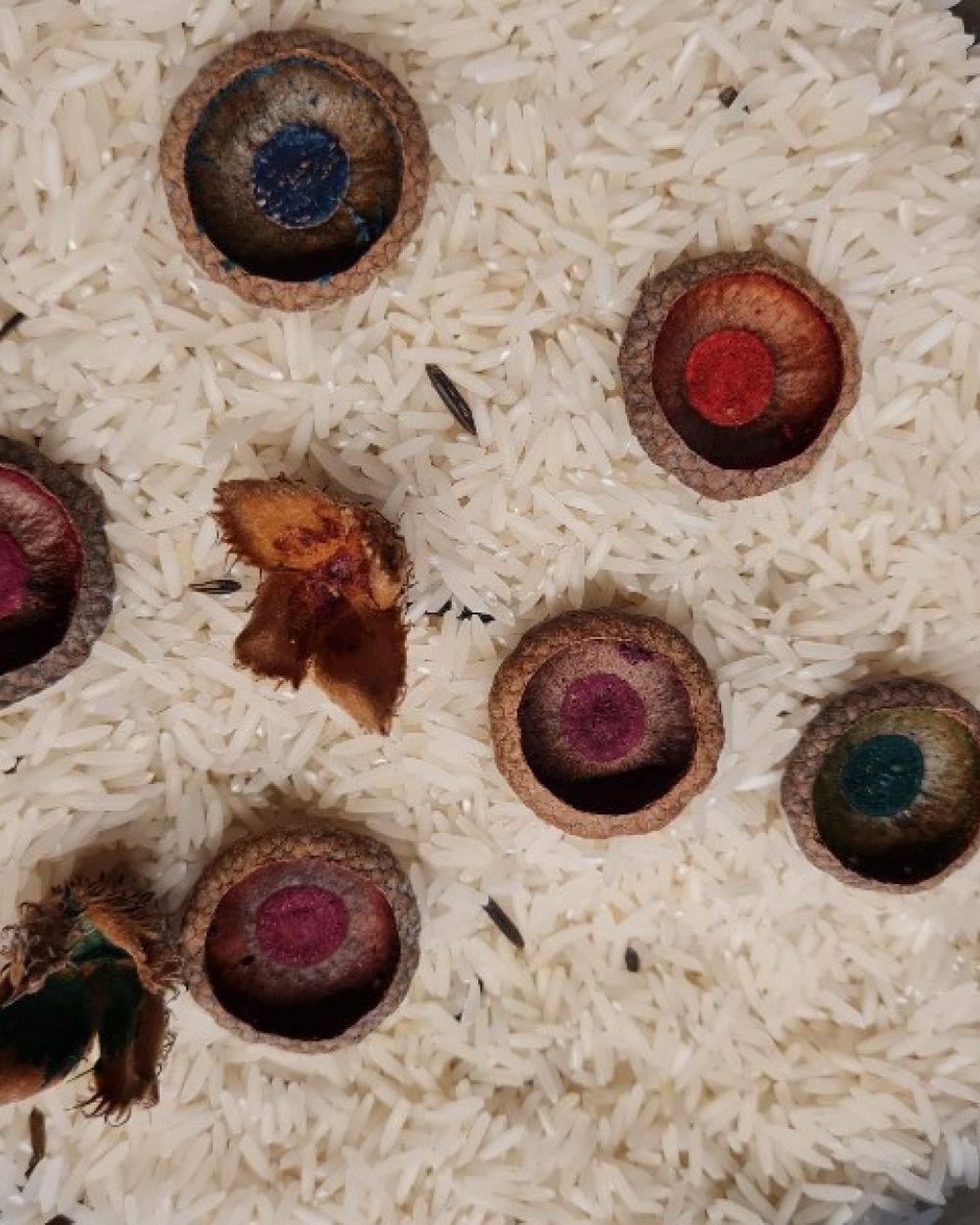 Bastel-Idee für den Herbst: Eichel-Diamanten!