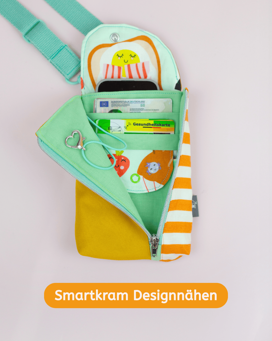 Bald gibt es ein neues Innenleben für die Handytasche Smartkram. Hast du Lust beim Designnähen dabei zu sein? Dann bewirb dich auf der Facebook- oder Instagram-Seite von shesmile DIY. Laufzeit des Designnähens: 29. September bis 12. Oktober 2025.