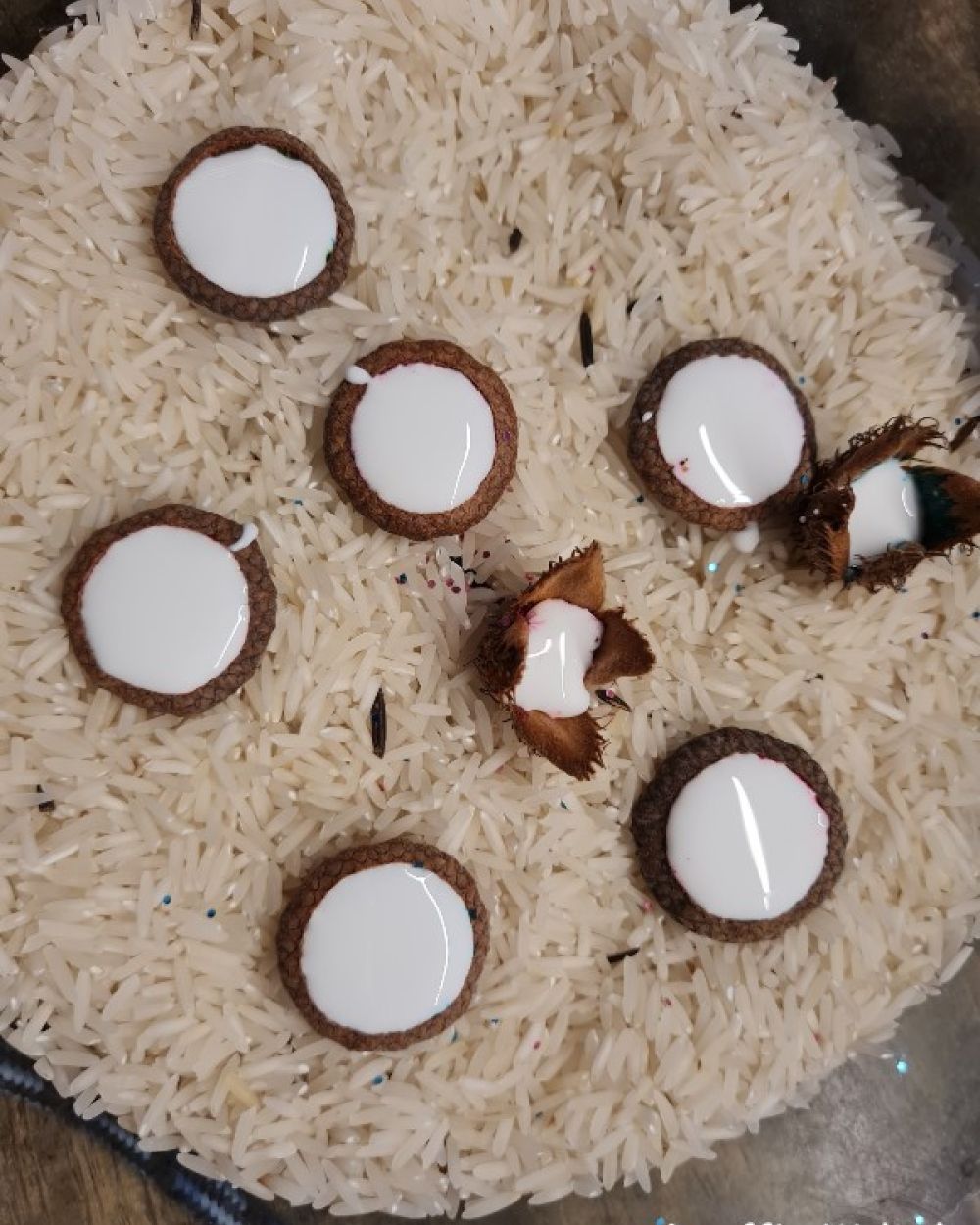 Bastel-Idee für den Herbst: Eichel-Diamanten!