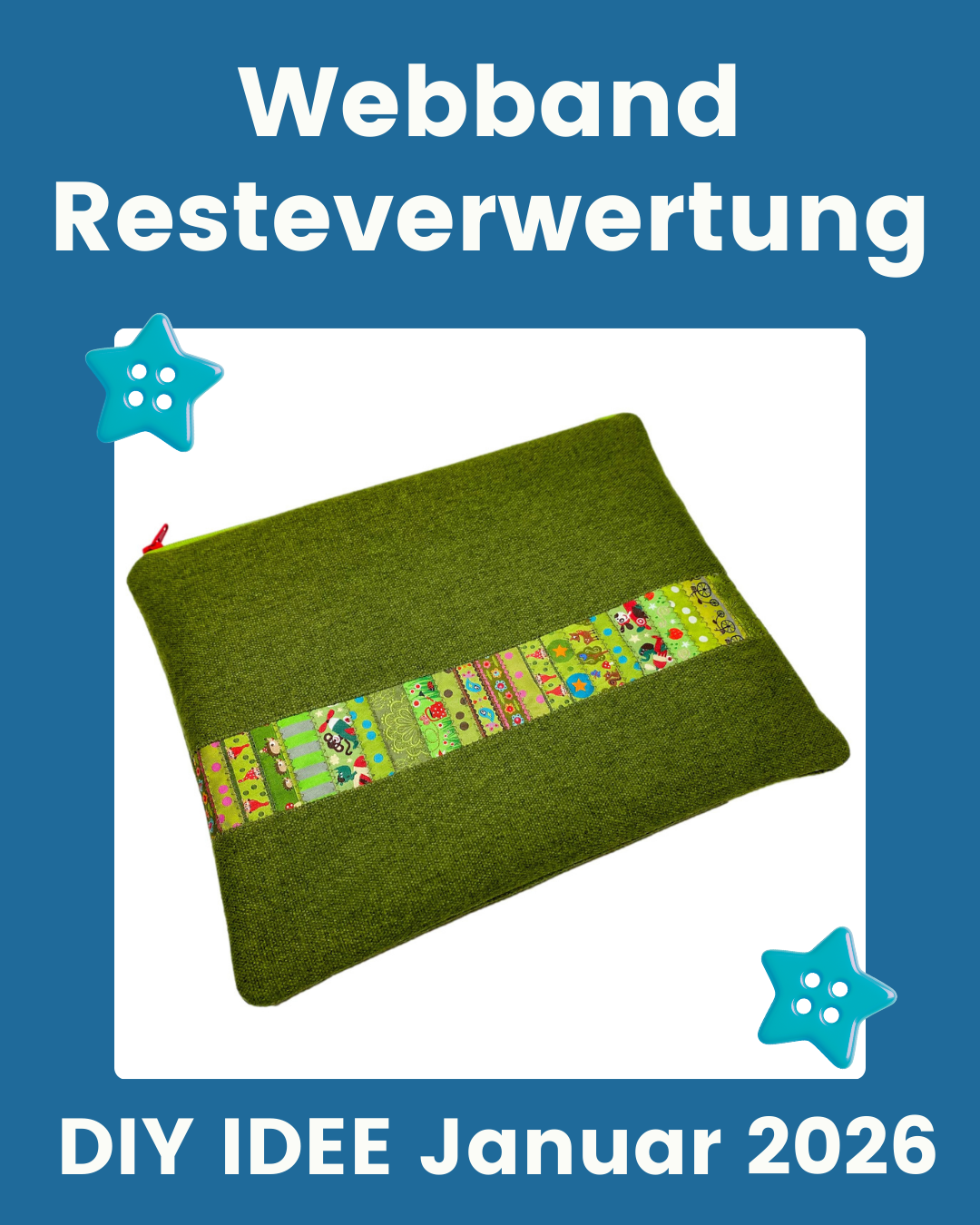 Kleine Webbandreste verarbeiten