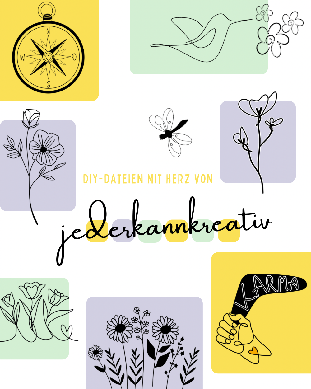 Neben meinem „staubigen“ und eher konservativen Beruf lebe ich mit "jederkannkreativ" meine bunte, kreative Seite aus – voller Humor, Optimismus und Lebensfreude! 🎨✨ Hier mache ich etwas für mein Herz und gleichzeitig für die Seele.<br />
<br />
<br />
Mein Label steht für handgezeichnete Designs voller Herz, Achtsamkeit und Humor. Neben floralen Motiven gestalte ich auch Werke, die zum Schmunzeln bringen, zum Nachdenken anregen oder einfach zum Kreativsein inspirieren.<br />
<br />
Kreativität ist für mich ein lebendiger Prozess – oft entstehen die schönsten Ideen durch den Austausch miteinander. Die kreativen Impulse machen das Gestalten noch spannender und lassen immer wieder neue, besondere Designs entstehen.<br />
<br />
Kreativität steckt in uns allen – und sie macht das Leben bunter! ✨🎨<br />