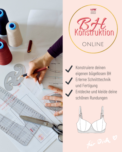 Starte am 3.11.25 in die Welt der BH-Konstruktion! ✂️Im 5-Wochen-Kurs lernst du Schritt für Schritt, deinen perfekt sitzenden BH zu konstruieren. Videos, Live-Meetings & Begleitmaterial inklusive. Frühbucherpreis sichern!