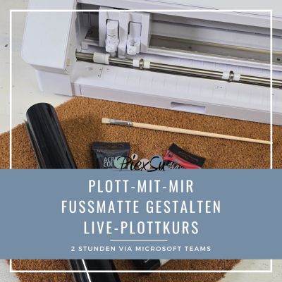 Jetzt anmelden für den Live-Plott-Kurs am Dienstag, 26.08.2025, Start um 19 UhrWas dich erwartet:2 Stunden Live-Workshop (zum gestalten einer Fussmatt)inkl. Plotterdatei und 72 Stunden Zugriff auf die Aufzeichnung