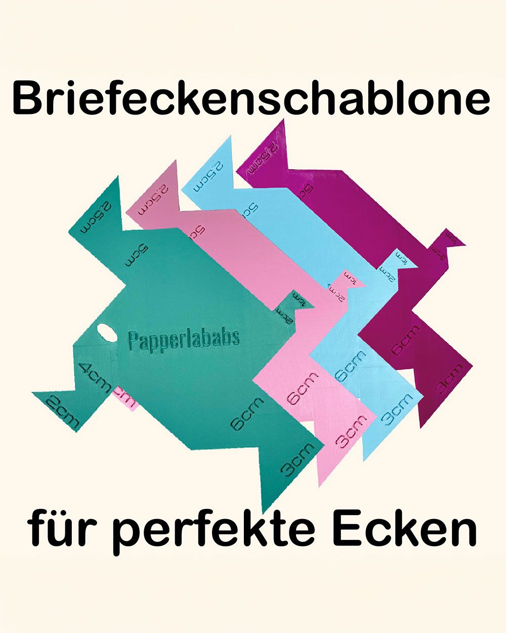 Praktisch, aber bunt - Magnetische Saumhilfen, Briefeckenschablonen und Nähgewichte