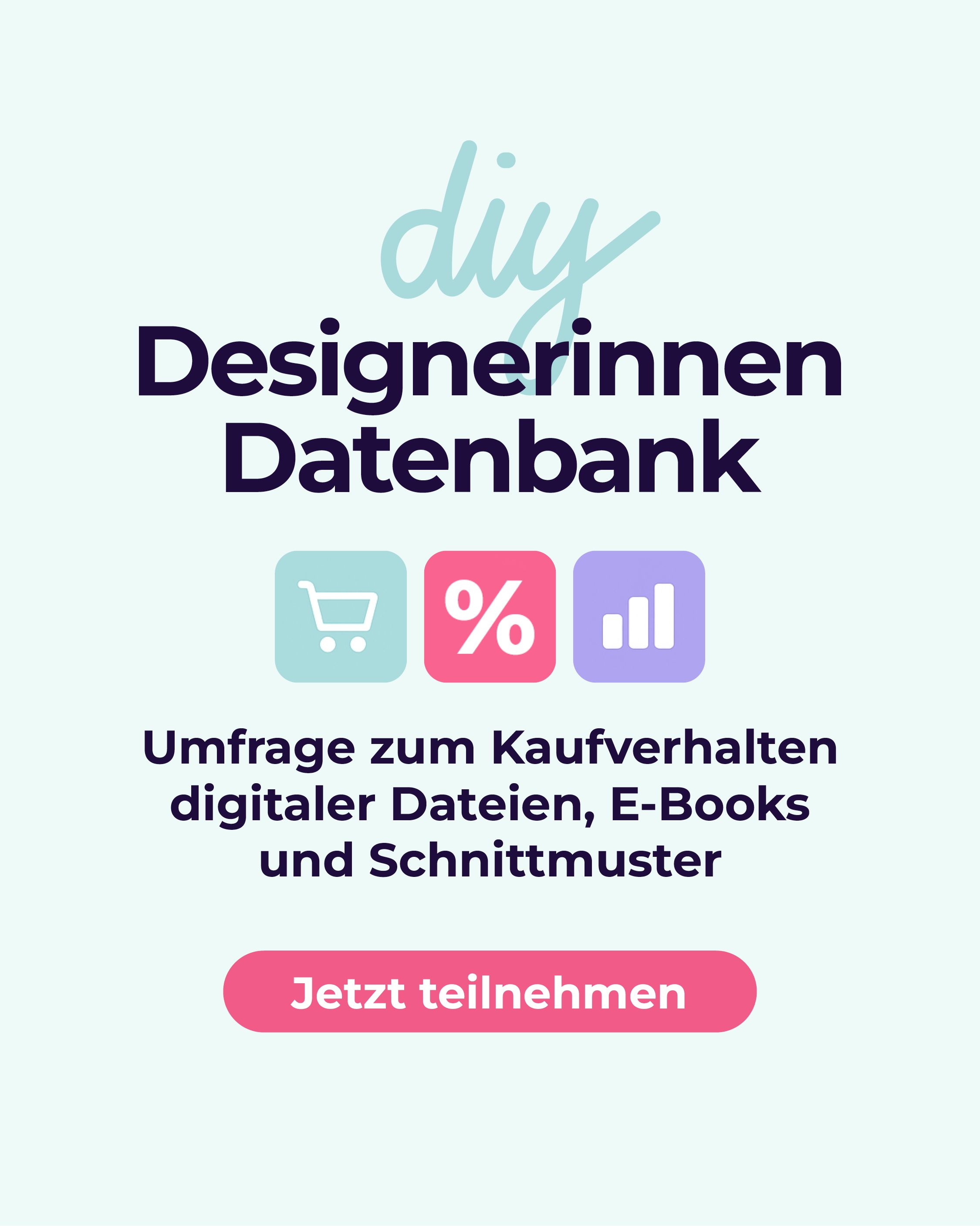 Umfrage zum Kaufverhalten digitaler Dateien, E-Books und Schnittmuster + Dankeschön-Rabatt