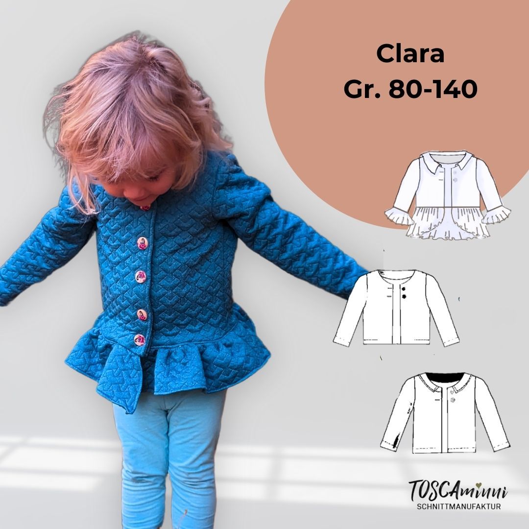 Kinderjacke Clara nähen | Vielseitige Übergangsjacke | TOSCAminni