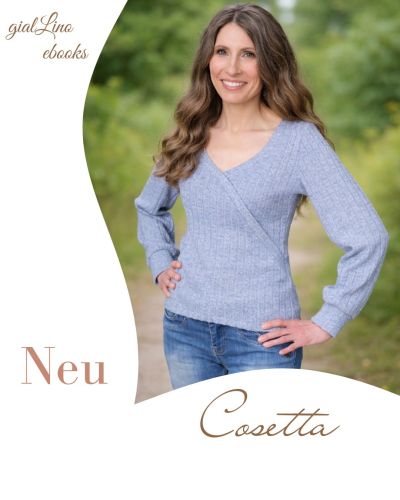 Cosetta verbindet Komfort mit Eleganz – ein femininer Strickpulli mit raffinierter Wickeloptik. Vielseitig kombinierbar für Alltag und besondere Momente. Perfekt für jede Jahreszeit. Jetzt zum Einführungspreis von 2,90 € bis Ende April erhältlich. 🌸