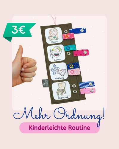 Wenn die einfachsten Aufgaben zur Herausforderung werden hilft die "Kinderleichte Routine". Passend dazu sind im Januar auch alle Schnittmuster und Bastelideen in der Themenwelt "Planung & Ordnung" im Angebot.