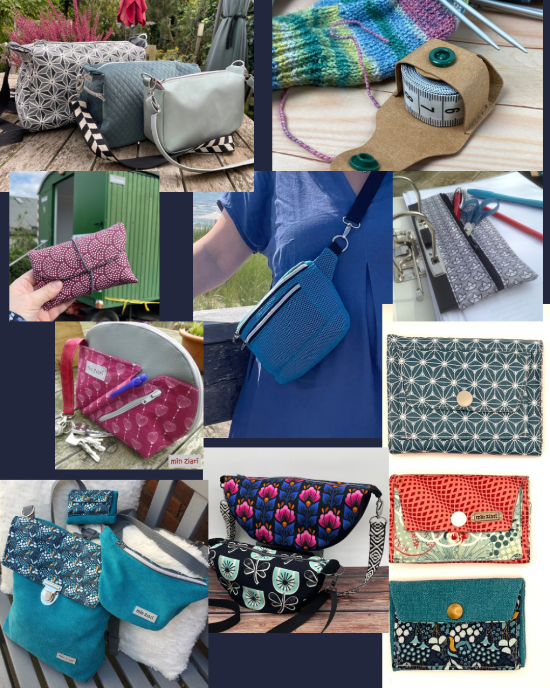 Bei mir findet ihr Schnittmuster für Taschen und Täschchen, die praktisch und leicht zu nähen sein sollen. Kennt ihr schon meine Geldbörsenreihe „Kohle(N)pöttchen“, „Kohle(N)Schlepper“ und „Kohle(N)Zauber“ oder die 3 in 1 Tasche „VerRück(T)sack“ oder die Bauchtasche „KaBäu(ch)sken”?