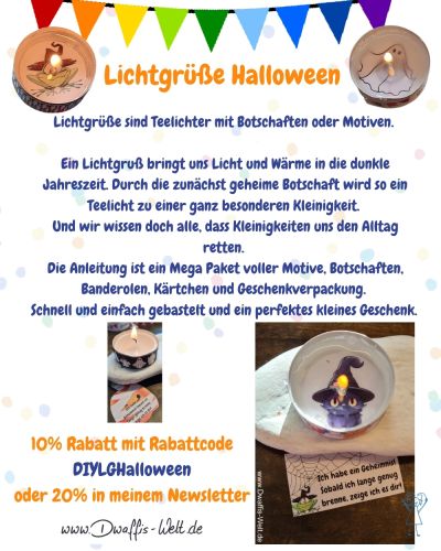 Und natürlich zeigen sie Dir zu Halloween entsprechende Motive und Botschaften. Augen, die aus dem Licht glotzen? Möglich. Geister, die erscheinen? Sicher. Spinnen im Wachs? Auf jeden Fall! Halloween Lichtgrüße sind ein ganz besonderer Spaß!