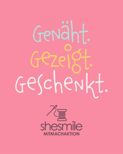 Zeig dein shesmile-Nähprojekt und erhalte als Dankeschön ein Schnittmuster geschenkt! Außerdem warten 3 Sonderpreise à 50 € für kreative Werke zum Thema Color Blocking, Urlaub und Upcycling. Sicher dir 25% Rabatt bis 15.06.25 mit dem Code "GGG25".