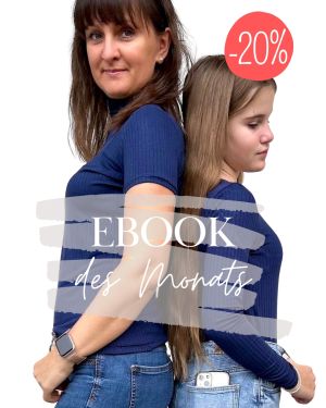 Mit dem Ribshirt ELTJE für Kinder und FRU ELTJE für Damen bist du auf jeden Fall für den Frühling gewappnet. Denn du hast viele Möglichkeiten dein perfektes Shirt daraus zu machen. Im April bekommst du beide Ebooks mit 20 % Rabatt!