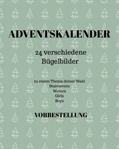 Der Adventskalender ist eine wunderbare Möglichkeit, die Vorfreude auf die Weihnachtszeit zu steigern.Du erhältst 24 verschiedene Bügelbilder entsprechend deinem ausgewählten Thema.